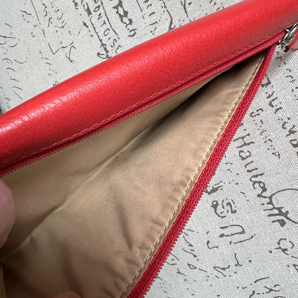 Coach Slim Wallet | Scarlet color / Butterscotch color lining | EUC - Picture 5 of 6